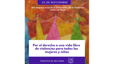 25 DE NOVIEMBRE: DÍA INTERNACIONAL DE LA ELIMINACIÓN DE LA VIOLENCIA CONTRA LA MUJER