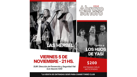 ABRAZO SONORO: PRESENTACIÓN DE LAS HERBEL Y LOS HIJOS DE YASÍ