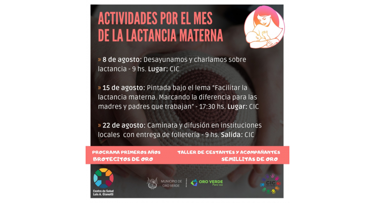 ACTIVIDADES POR EL MES DE LA LACTANCIA MATERNA
