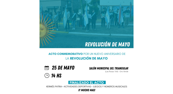 Acto conmemorativo por la Revolución de Mayo