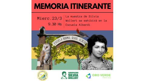 APERTURA DE LA MUESTRA “MEMORIA ITINERANTE” EN LA ESCUELA JUAN B. ALBERDI