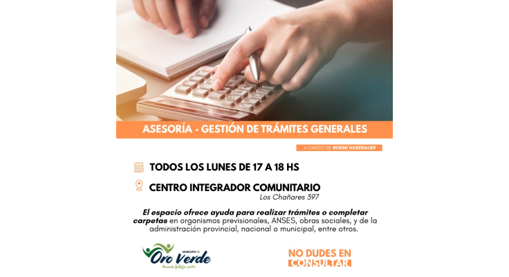 Asesoría en gestión de trámites generales