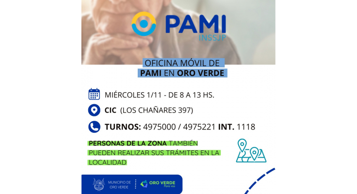 ATENCIÓN DE LA UNIDAD MÓVIL DE PAMI EN LA LOCALIDAD