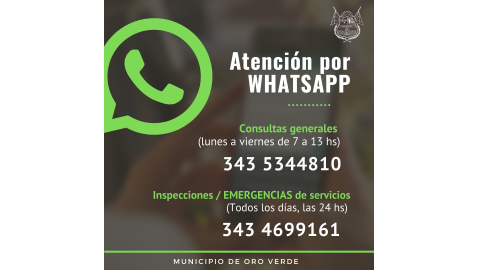 ATENCIÓN POR WHATSAPP