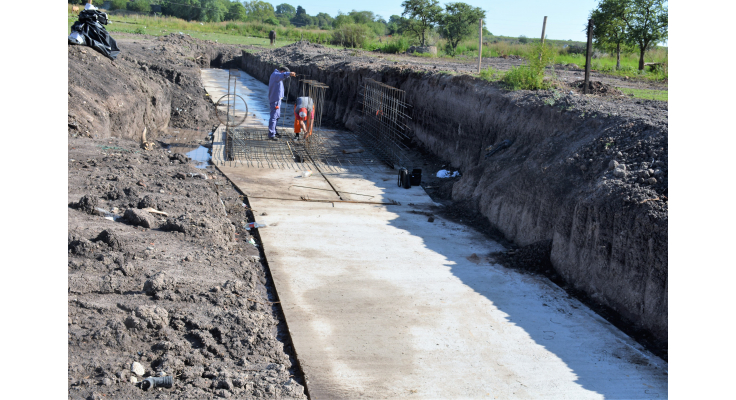 AVANZA LA OBRA DE DESAGÜES PLUVIALES EN EL TRIANGULAR