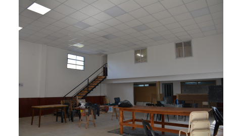 AVANZAN LAS OBRAS DEL SALÓN COMUNITARIO DE BARRIO EL TRIANGULAR