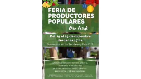 BUSCÁ LOS REGALOS NAVIDEÑOS EN LA FERIA DE PRODUCTORES POPULARES