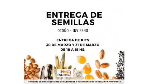 CAMBIOS EN LA ENTREGA DE SEMILLAS
