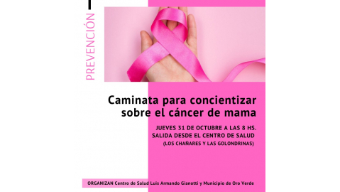CAMINATA PARA CONCIENTIZAR SOBRE EL CÁNCER DE MAMA