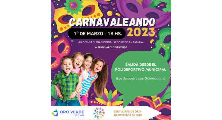 CARNAVALEANDO 2023: NUEVA FECHA PARA EL TRADICIONAL RECORRIDO
