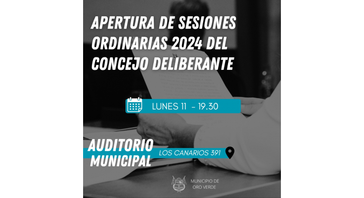 César Clement inaugurará el período de sesiones ordinarias del HCD  el próximo lunes