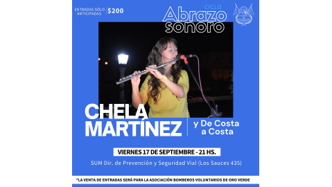 CICLO "ABRAZO SONORO": PRESENTACIÓN DE CHELA MARTÍNEZ JUNTO A MÚSICOS DEL MOVIMIENTO DE COSTA A COSTA