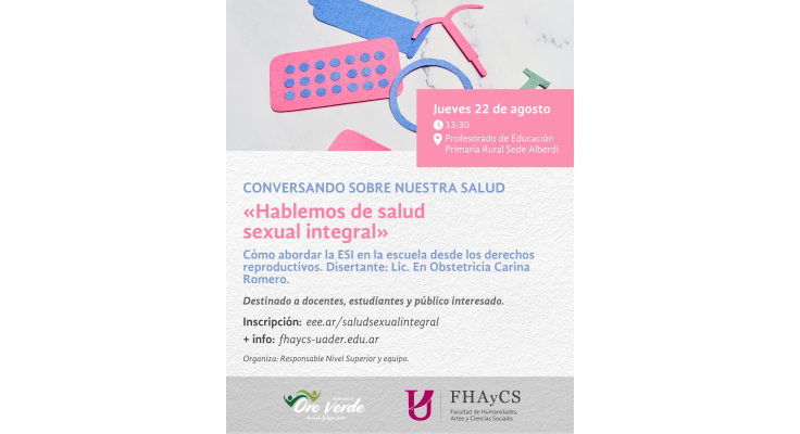 Ciclo de charlas: “Hablemos de salud sexual integral”