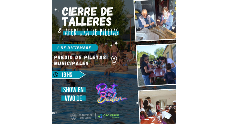 Cierran los talleres municipales y comienza la temporada de Piletas este 1° de diciembre