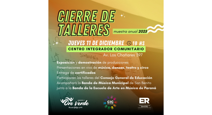 Cierre de talleres municipales con muestra anual