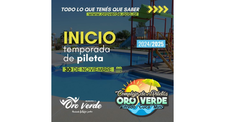 Comienza el 30 de noviembre la temporada de verano en el Complejo de Piletas municipal