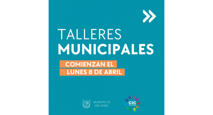 Comienzan el lunes 8 de abril los talleres municipales