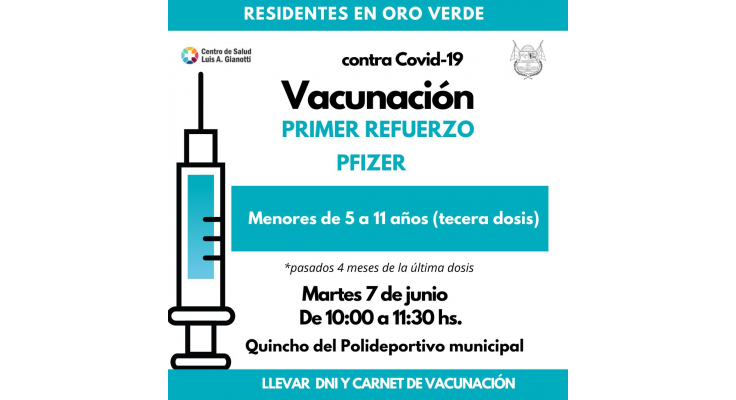 COMIENZAN LAS VACUNACIONES PARA NIÑOS DE 5 A 11 AÑOS