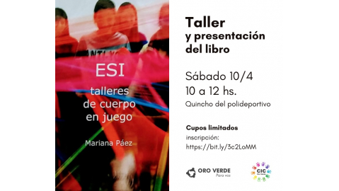 CON UN TALLER SE PRESENTARÁ EL LIBRO “EXPERIMENTAR LA ESI”