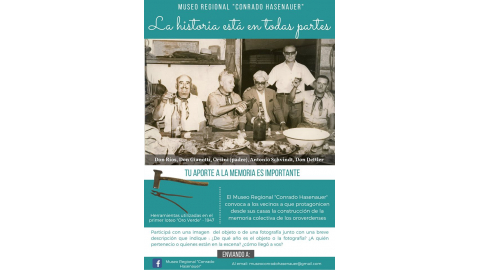 CONTINÚA ABIERTA LA CONVOCATORIA DEL MUSEO CONRADO HASENAUER “LA HISTORIA ESTÁ EN TODAS PARTES”