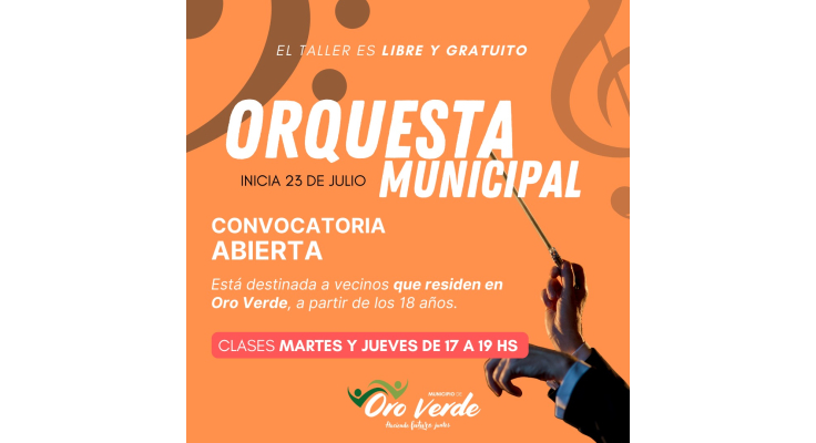 Convocatoria abierta para formar parte de la Orquesta Municipal