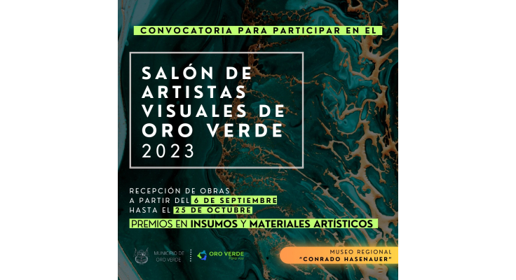 CONVOCATORIA PARA PARTICIPAR  DEL SALÓN DE ARTISTAS VISUALES DE ORO VERDE 2023