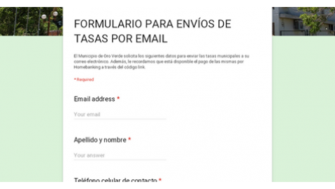 DESPAPELIZACIÓN: EL PRÓXIMO VENCIMIENTO DE LA TASA INMOBILIARIA MUNICIPAL SE ENVIARÁ POR EMAIL