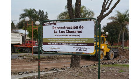 Dio inicio la obra de reconstrucción de Av. Los Chañares