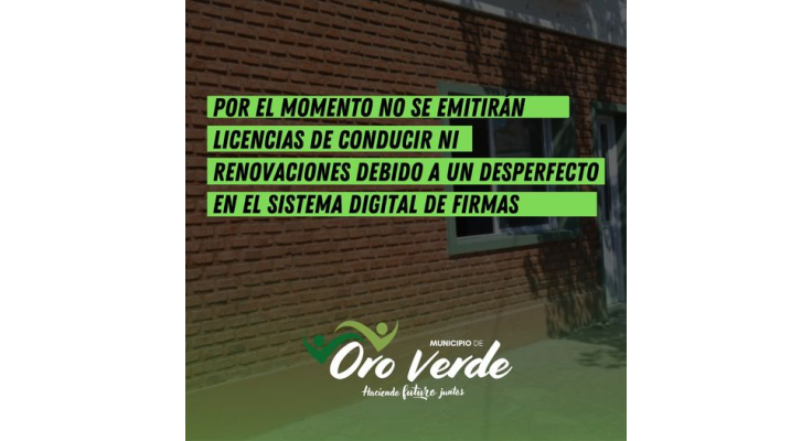 El área de Tránsito por el momento no está emitiendo licencias de conducir