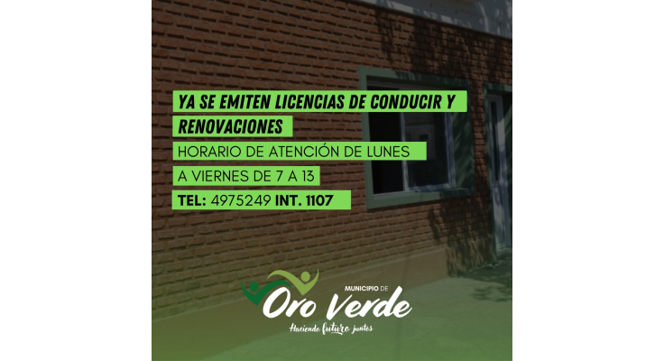 El área de Tránsito ya emite licencias de conducir