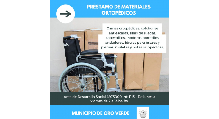 EL MUNICIPIO CUENTA CON GRAN CANTIDAD DE MATERIALES ORTOPÉDICOS A DISPOSICIÓN PARA LOS VECINOS