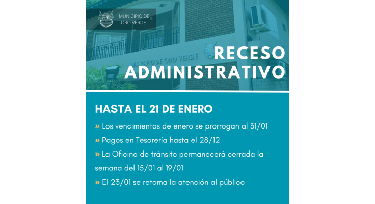 El Municipio está en receso administrativo