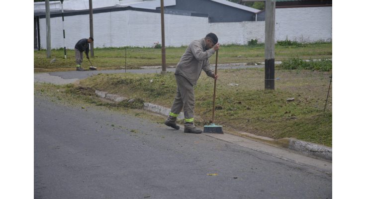 El Municipio lleva adelante el primer operativo del Plan integral de mejora barrial en El Triangular