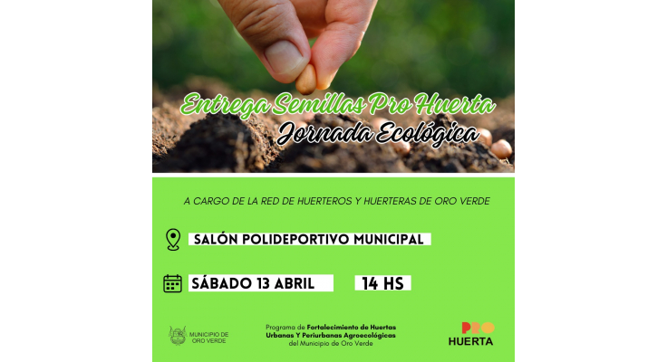 Entrega de Semillas del INTA Pro Huerta en la jornada ecológica