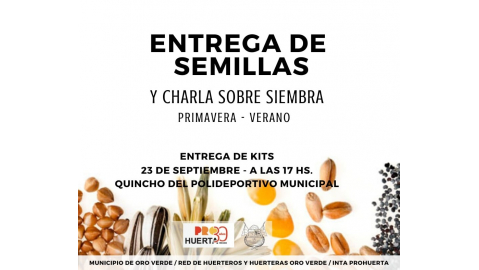 ENTREGA DE SEMILLAS Y CHARLA SOBRE SIEMBRA DE LA NUEVA TEMPORADA