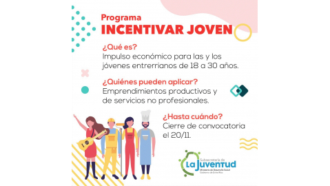 ESTÁ ABIERTA LA INSCRIPCIÓN AL PROGRAMA PROVINCIAL “INCENTIVAR JOVEN”