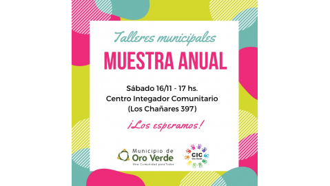 ESTE SÁBADO LOS TALLERES MUNICIPALES CIERRAN SU CICLO 2019