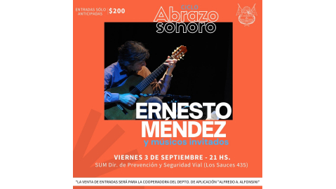 ESTE VIERNES 3 DE SEPTIEMBRE COMIENZA EL CICLO “ABRAZO SONORO”