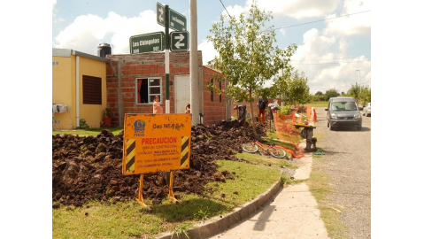 Extenderán la red de gas en 1.650 metros