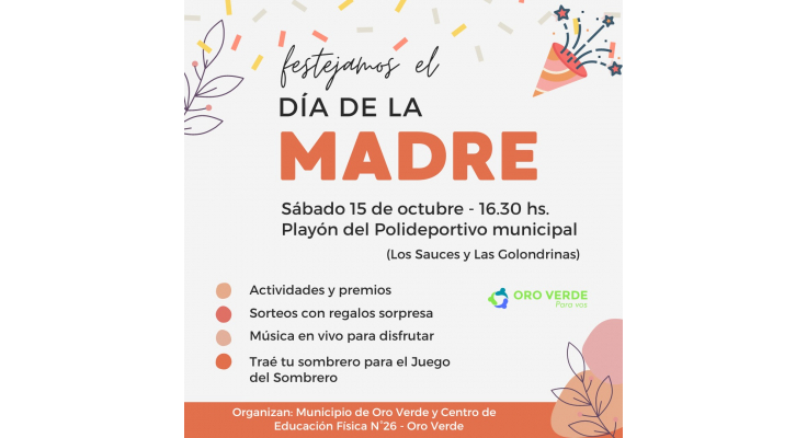 ¡FESTEJAMOS EL DÍA DE LA MADRE CON UNA KERMÉS!