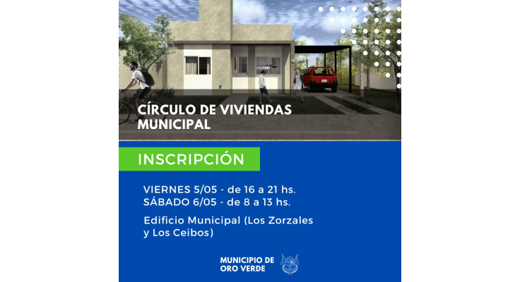 HABRÁ DOS JORNADAS PARA LA INSCRIPCIÓN AL CÍRCULO DE VIVIENDAS