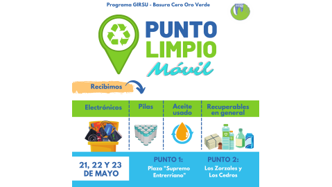 HABRÁ PUNTOS LIMPIOS MÓVILES PARA ACERCAR RESIDUOS ELECTRÓNICOS, ACEITE USADO Y RECUPERABLES