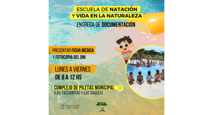 Hasta el viernes se recibe la documentación de la Colonia en el Complejo de Piletas