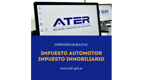 IMPRESIÓN DE AVISOS DE PAGO DE ATER EN LA PÁGINA OFICIAL DEL ORGANISMO