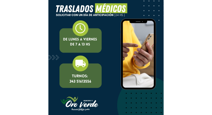 Información importante sobre traslados médicos