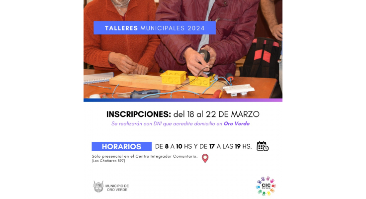 Inscripciones a los Talleres Municipales
