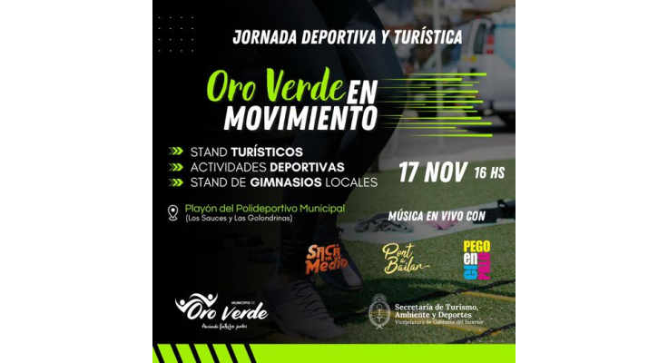 Jornada deportiva y turística “Oro Verde en movimiento”