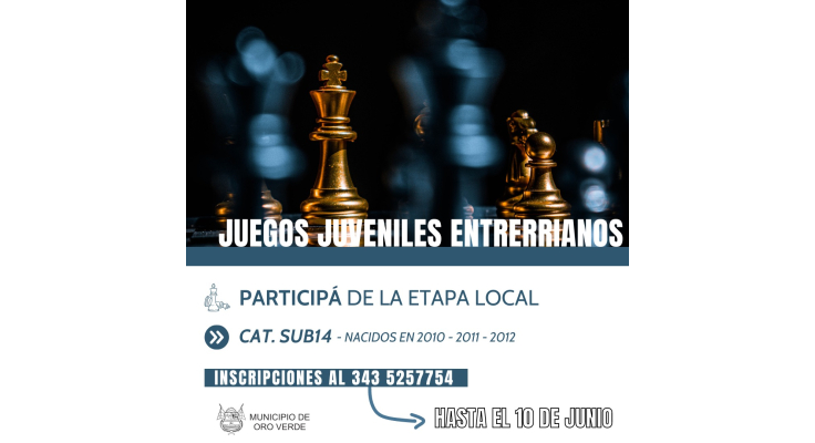 Juegos Juveniles Entrerrianos: torneo de ajedrez