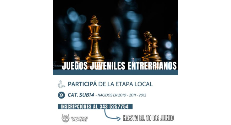 Juegos Juveniles Entrerrianos: torneo de ajedrez