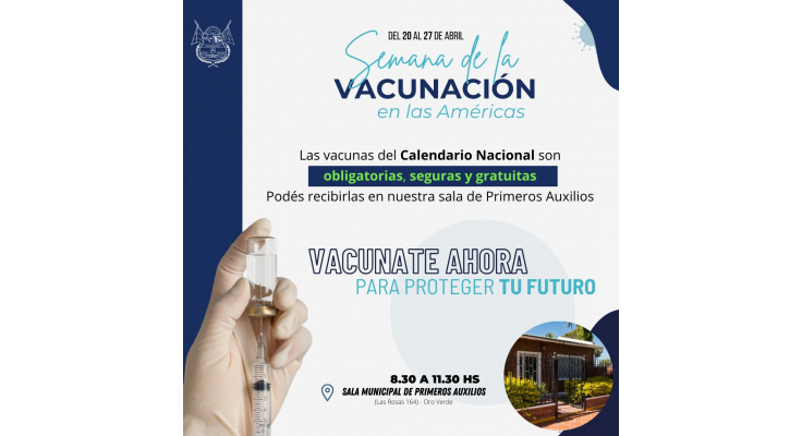 La Sala de Primeros Auxilios Municipal "Crisólogo Larralde" llama a completar los calendarios de vacunación